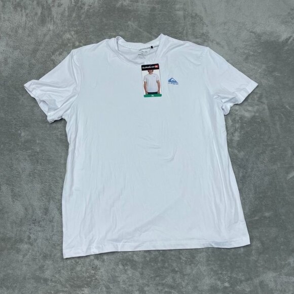 Quiksilver Mens White XL Regular Fit Crewneck T-Shirt New a0066 - Picture 1 of 8